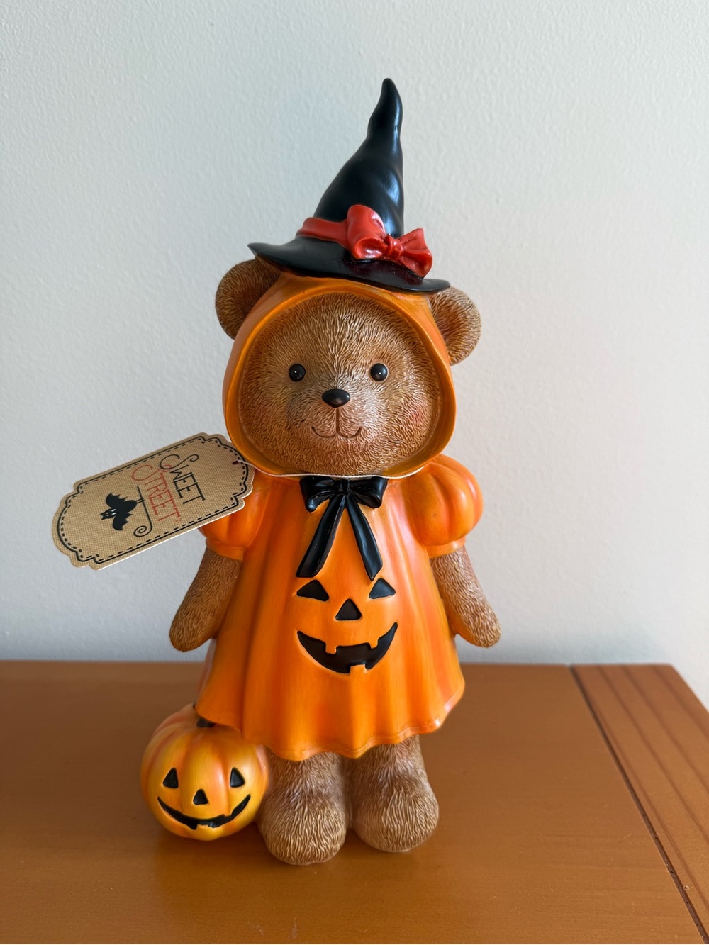Sweet Street New Halloween 2026 Witch Hat Teddy Bear Girl in Pumpkin Dress
